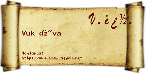 Vuk Éva névjegykártya